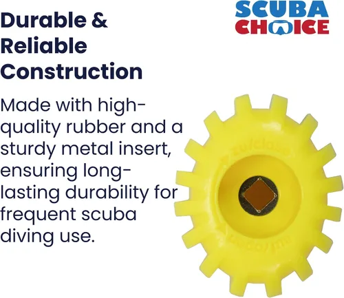 Miniatura 2 de Scuba Choice Scuba Diving Tank Cylinder Valve Oval Shape Knob Yellow