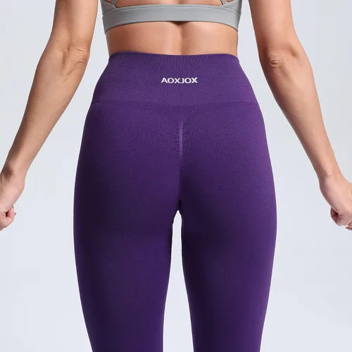 Miniatura 5 de Aoxjox Seamless Scrunch Legging for Women Asset Tummy Control Workout Gym Fitness Sport Active Yoga Pants