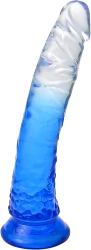 FST Consolador realista de gelatina, consolador de punto G de 8 pulgadas con fuerte ventosa para jugar con manos libres, pene flexible y realista,