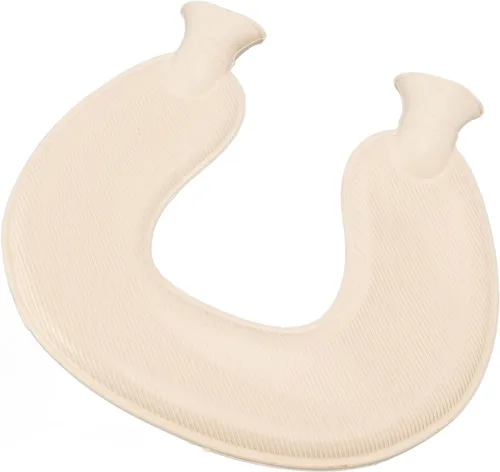 Miniatura 3 de ZJchao Bolsa de agua caliente, en forma de U, alivio del dolor de cuello y hombros, almohada de terapia de calor con funda de vellón, compresa fría
