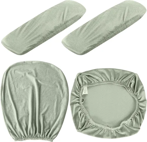 Miniatura 7 de Tallew Juego de 4 Fundas para Silla de Oficina, Fundas Universales Elásticas para Computadora, Fundas Protectoras Estiratables para Asiento