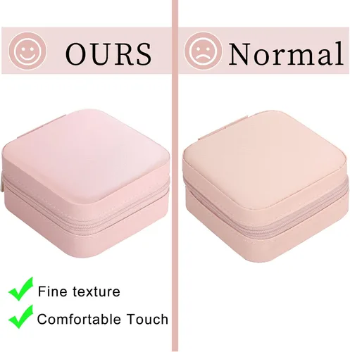 Miniatura 5 de Pequeñas cajas de joyería de viaje de piel sintética a granel para mujeres y niñas, cajas de regalo de dama de honor, organizador de joyas portátil