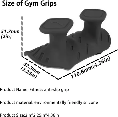 Miniatura 2 de Upgraded Weight Lifting Grips for Women & Men - Extra Large & Thick Non-Slip Gym Grips, Ergonomic Workout Gloves for Pull-Ups, Dumbbell Exercises
