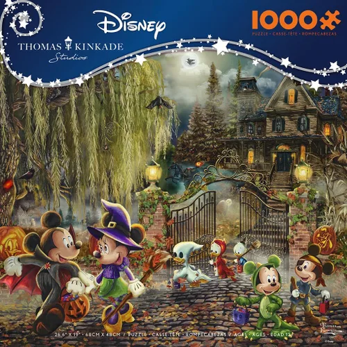 Miniatura 2 de Ceaco - Thomas Kinkade - Disney - Mickey y Minnie Halloween Fun - Rompecabezas de 1000 piezas