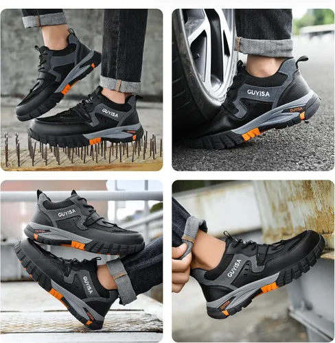 Miniatura 7 de GLANOUDUN Steel Toe Shoes for Men Outdoor Men's Work Sneakers Comfort Safety Toe Working Shoes for Men Indestructible Industrial Construction Shoes