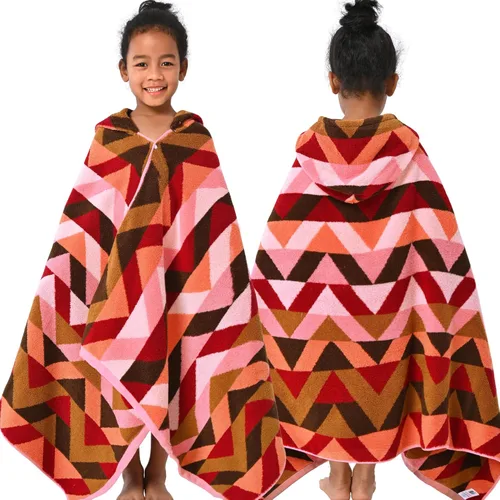 Miniatura 53 de VOOVA & MOVAS Poncho de Toalla de Baño Gruesa con Capucha para Niños (4-8 Años) - Bata de Toalla de Natación de Algodón Turco Suave y Absorbente