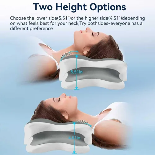 Miniatura 2 de Almohada para la apnea del sueño con dolor de cuello y alivio de ronquidos, almohada cervical ortopédica, almohada ergonómica de espuma