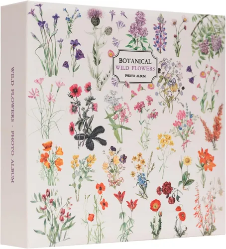 Kokonote - Álbum de fotos botánico de flores silvestres - 6 x 4 / 3.9 x 5.9 in - 200 bolsillos - Regalos para familiares y amigos - Libros de fotos