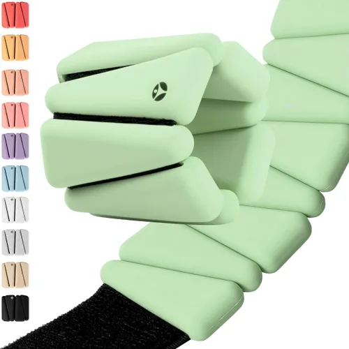 Miniatura 14 de OmWeights: pesas de muñeca y tobillo para mujeres y hombres, eleva tus entrenamientos con brazaletes pesados, pesas de tobillo para cardio, yoga