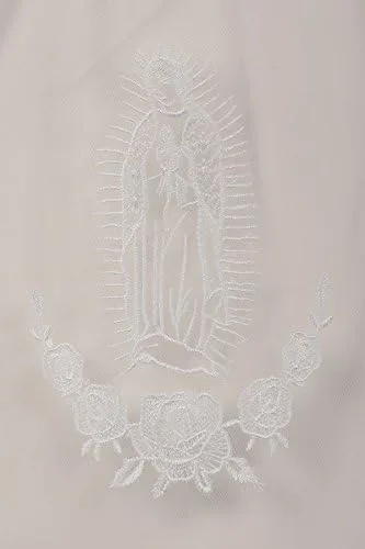 Miniatura 5 de Virgen María Tiara Bordado Corona Malla Primera Comunión Velo Chica Flor