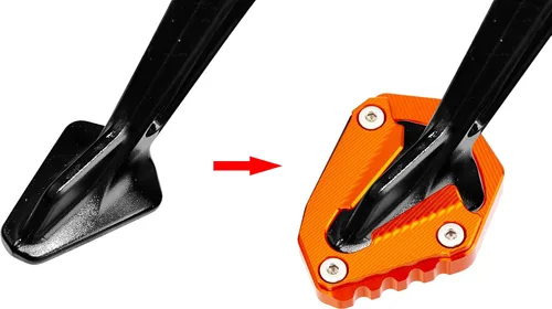 Miniatura 2 de Placa de extensión para soporte lateral de motocicleta compatible con 1290 Super Adventure S 2021 2022 2023 2024 Soporte de almohadilla de pie