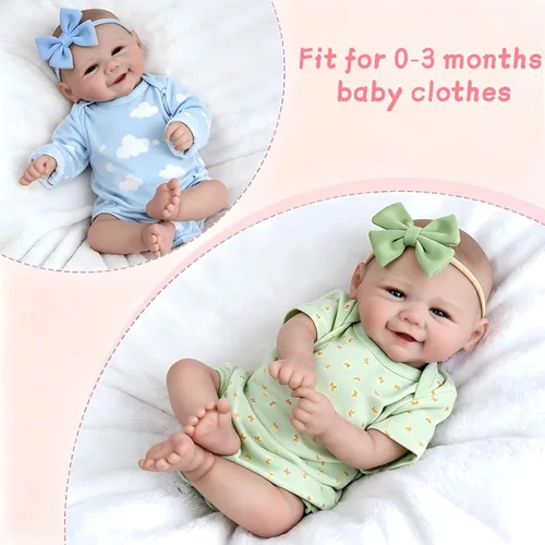 Miniatura 6 de iCradle Muñecas de bebé Reborn de 19 pulgadas de cuerpo completo de vinilo realista muñeca de bebé realista recién nacida, regalo para mayores de 3