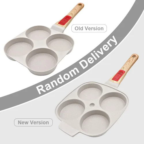 Miniatura 2 de RANX INGST Sartén para huevos de inducción, sartén antiadherente para panqueques de 4 tazas con mango desmontable, sartén para hamburguesas, sartén