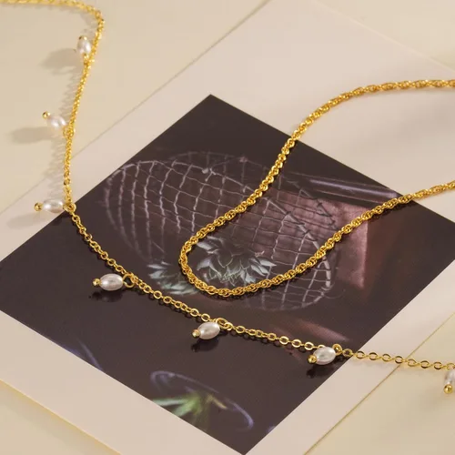 Miniatura 5 de CHESKY Collar de cadena de serpiente chapada en oro de 14 quilates, collar de espiga de oro, gargantilla de oro para mujer, regalos de joyería