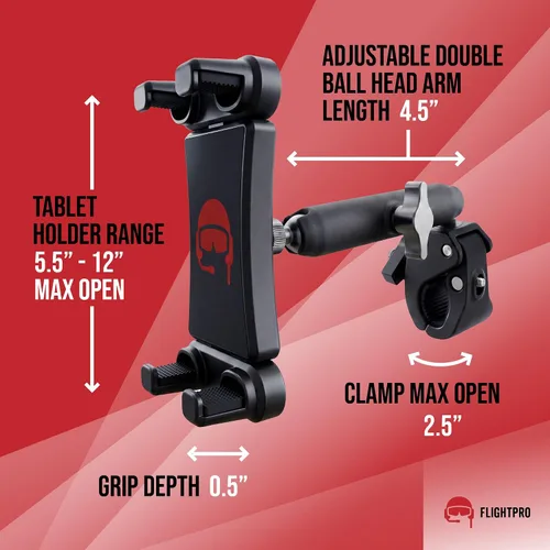 Miniatura 3 de FlightPro ProAviator - Soporte de yugo para iPad Pro 12.9", iPad mini y teléfonos, para pilotos