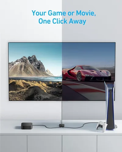 Miniatura 6 de Anker - Conmutador HDMI, conmutador HDMI 4K@60Hz, 2 en 1 salida con acabado suave, compatible con HDR, 3D, Dolby, compatible con portátiles, PC