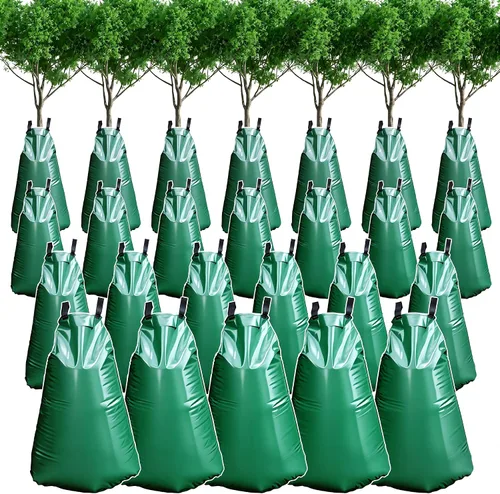 Miniatura 10 de Bolsas de riego de árboles de 20 galones, reutilizables, resistentes, bolsas de agua de liberación lenta para árboles, bolsas de riego por goteo