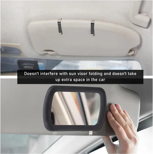 Miniatura 5 de povtii Espejo de Tocador para Parasol de Coche, Espejo de Maquillaje Automotriz con Clip y Protección Solar, Espejo de Tocador Cosmético Universal