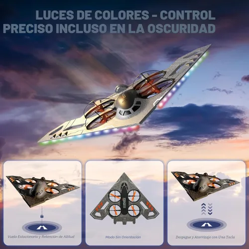 Miniatura 3 de A ALPHA Avión a control remoto 3 en 1, avión de control remoto – Aire, tierra y agua RC Avión de combate Jet Drone juguete para niños y adultos