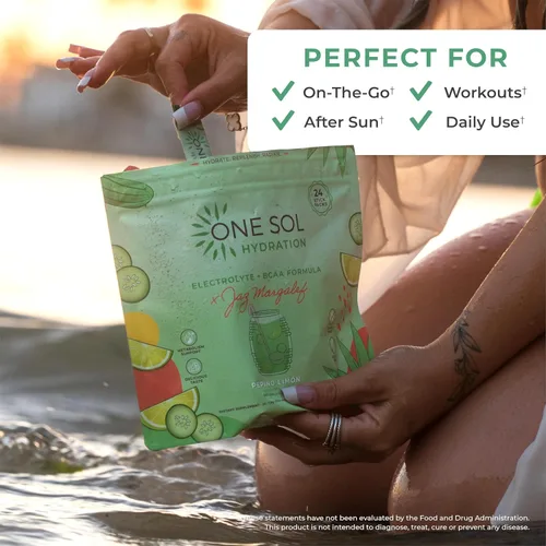 Miniatura 7 de One Sol - Polvo de hidratación con BCAA, electrolitos y agua de coco para la recuperación, crecimiento muscular y energía, fórmula totalmente