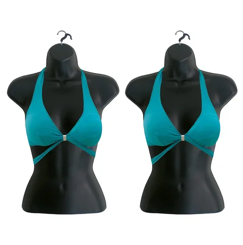 Miniatura 21 de Maniquí femenino con espalda hueca y cuerpo apilable con ganchos para colgar para exhibición de camisetas, encimera, ferias de manualidades, fotos