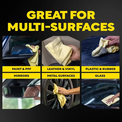 Miniatura 4 de Meguiar's - Toallas de microfibra Supreme Shine, paquete de 3 unidades, color amarillo, X2020