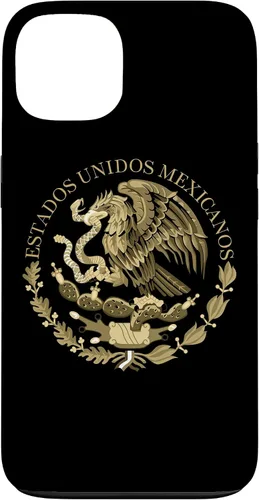 Miniatura 7 de iPhone 12 Pro Max Bandera de México sello del escudo de armas en caso sepia