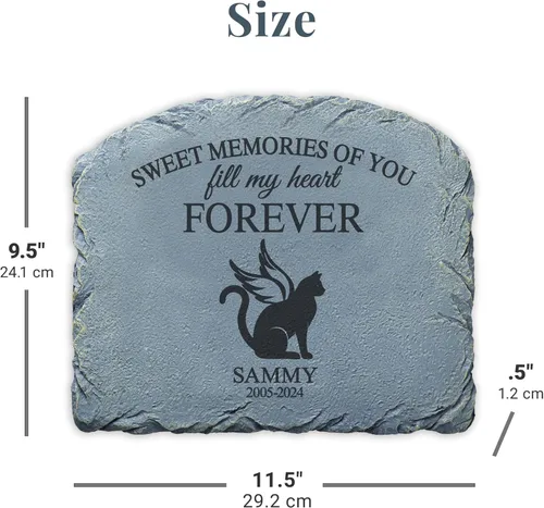 Miniatura 6 de Let's Make Memories Piedra conmemorativa personalizada para mascotas Forever Friend - Perro - Marcador de jardín de condolencias Perro - Angel