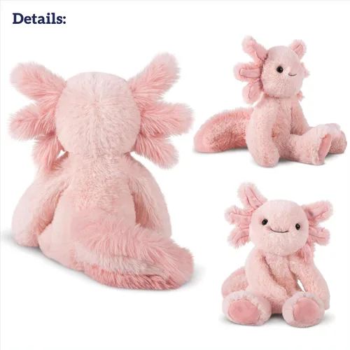 Miniatura 5 de Vermont Teddy Bear Axolotl - Animal de peluche de 12 pulgadas Suave y lindo juguete de peluche de ajolote Diseñado con amor en los Estados