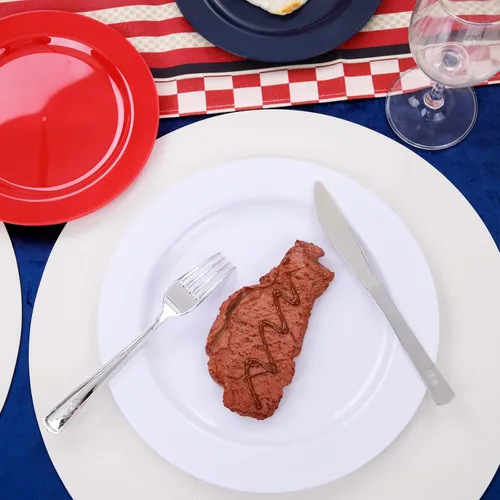 Miniatura 5 de FLOWERCAT 180 platos del 4 de julio para el Día de la Independencia – Las decoraciones incluyen 60 platos azules, 60 platos blancos y 60 platos rojos