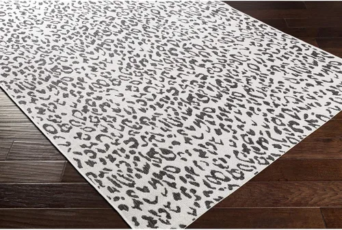 Miniatura 4 de Livabliss Esperanza Leopard - Alfombra de pasillo para exteriores, 2 pies 7 pulgadas x 10 pies, negro/blanco
