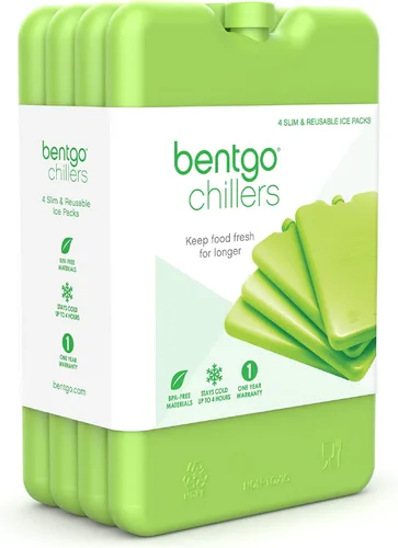 Miniatura 6 de Paquetes de hielo ultrafino Bentgo Ice Lunch Chillers (4 unidades), Verde