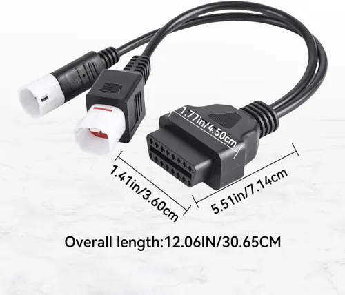 Miniatura 2 de Cable de diagnóstico de motocicleta de 3 pines 4 pines a 16pin para Yamaha 2 en 1 adaptador OBD2 motocicleta Kline Honda CRF Fit Euro 5 3pin 4pin a