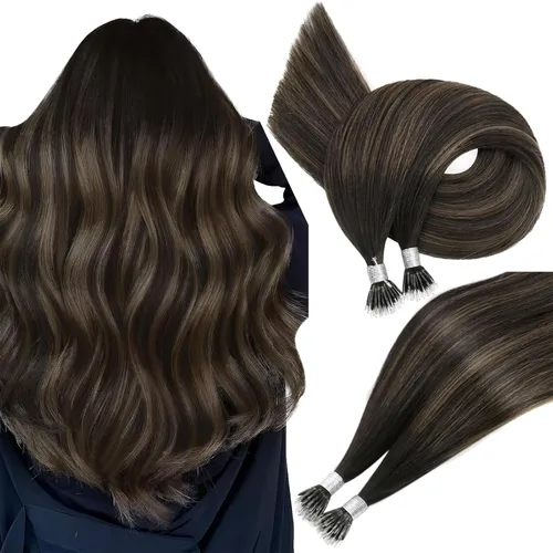 Miniatura 20 de Easyouth Extensión de cola de caballo de cabello humano marrón ombré, extensión de colas de caballo, extensiones de cola de caballo de color marrón