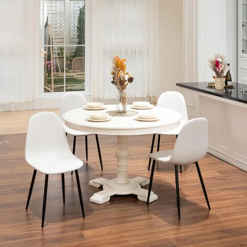 Miniatura 4 de Homy Casa Juego de 4 sillas de comedor, sillas de estilo moderno de mediados de siglo, sillas laterales sin brazos para cocina, comedor, sala
