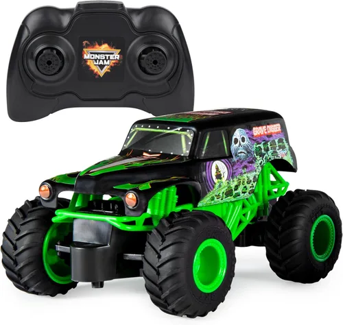 Monster Jam - Camión monstruo de control remoto oficial Grave Digger, escala 1:24, 2,4 GHz, juguetes para niños y niñas a partir de 4 años