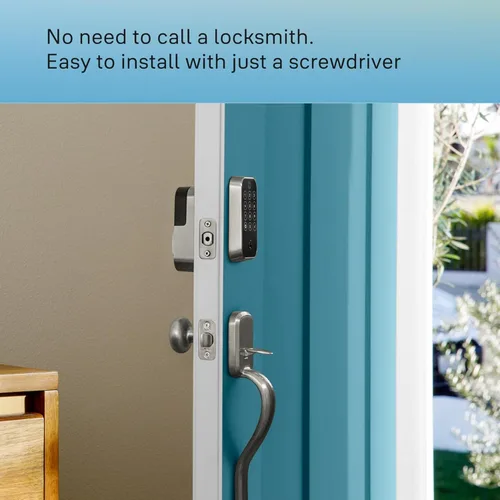 Miniatura 5 de Yale Security Assure Lock 2 Cerrojo, Cerradura Inteligente de Puerta de Entrada Negro Gamuza con Llave, con Teclado Conectado Wi-Fi para Entrada