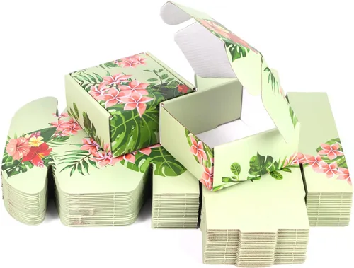 Miniatura 10 de Bow - Cajas de envío rosadas, paquete de 25, cajas de regalo de 4 x 4 x 2 pulgadas, cajas de envío pequeñas de cartón corrugado para pequeñas