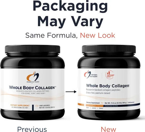 Miniatura 6 de Designs for Health Polvo de colágeno para todo el cuerpo, péptidos de colágeno hidrolizados en polvo para una piel y cabello saludables, salud