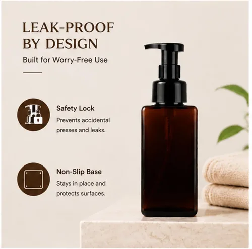 Miniatura 4 de Foaming Soap Dispenser 4 Pack, 15oz/450ml Brown Foam Soap Pump Bottles, Refillable Bathroom Soap Dispenser with Rich Foam Pump for Kitchen Sink