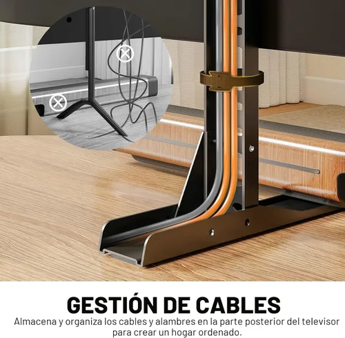 Miniatura 5 de TAVR Mueble Universal de Mesa para Soporte de TV, Patas para TV para la mayoría de televisores de 20 a 75 pulgadas, Pies de Reemplazo para TV