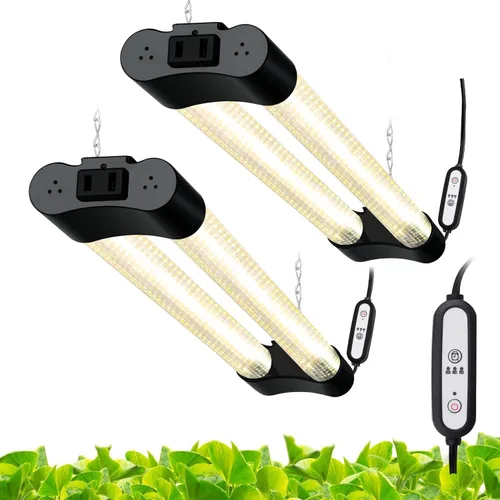 Miniatura 13 de Hlite Paquete de 4 luces LED de cultivo de 16 pulgadas, luces de cultivo enlazables para plantas de interior, luces de plantas de espectro completo