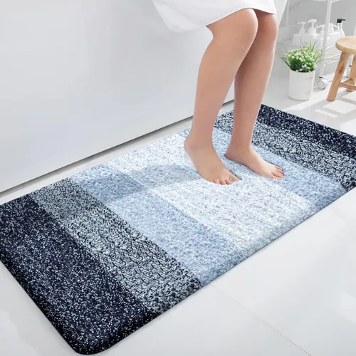 OLANLY Alfombra de Baño 44x24 pulgadas, Alfombra de Baño de Microfibra Extra Suave y Absorbente, Corredor de Alfombra de Baño Antideslizante de