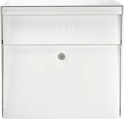 Miniatura 2 de Mail Boss 7169 Buzón de Seguridad Metro con Cerradura para Montaje en Pared, Blanco Alpino Blanco (Alpine White)