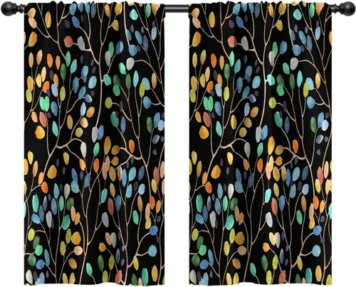 Miniatura 9 de Cortinas de cocina de estilo granja occidental con bolsillo para cortinero, pequeñas y cortas, estilo café rústico, cabaña, puerta de granero