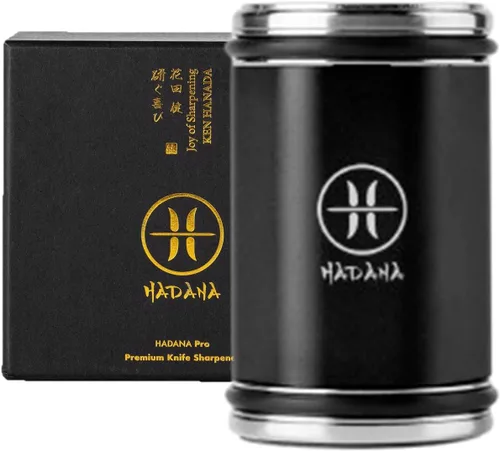 HADANA Black Edition - Afilador de cuchillos rodante, fácil de usar, kit de afilador de cuchillos de 2 piedras de afilar con diamante #360 y