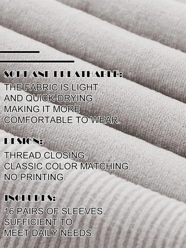 Miniatura 3 de Bememo 16 pares de mangas de brazo para hombres y mujeres, protección UV, mangas refrescantes para brazos, fundas para brazos