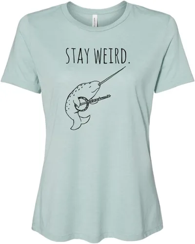 Miniatura 16 de Cute Women's Screen Printed Crew Neck Tee, Shirts With Sayings, Dusty Blue or Olive