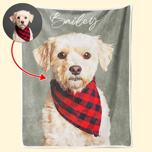 Miniatura 14 de Manta conmemorativa personalizada para perros, mantas personalizadas con fotos de mascotas, regalos conmemorativos para perros por la pérdida