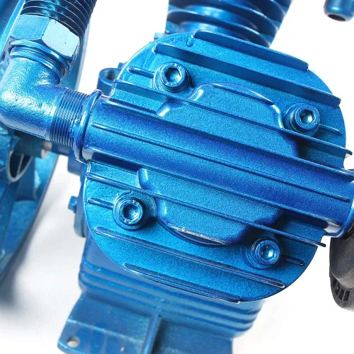 Miniatura 7 de 11 CFM 5.5HP V Style Twin Cylinder Air Compressor Head Pump Motor de hierro fundido de 2 etapas, 175 PSI Azul